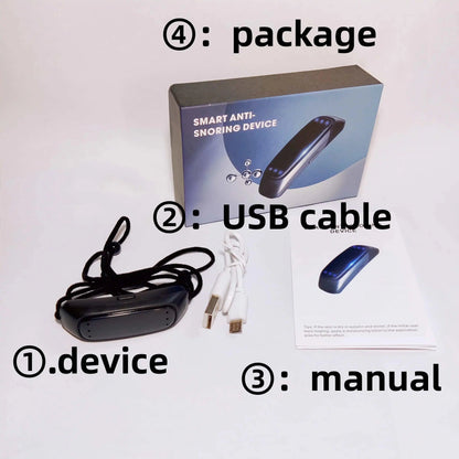 Smart Anti-Schnarch-Gerät EMS-Puls Stopp Schnarchen Tragbar Bequem Schlafen Gut Stopp Schnarchen Gesundheitsversorgung Schlafapnoe Hilfsmittel USB