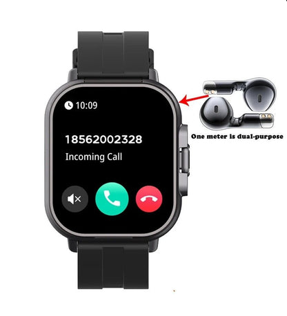 Smart GPS-Uhr &amp; Bluetooth-Headset Duo – 2in1-Uhr zur Überwachung der Herzfrequenz, Blutdrucküberwachung, Musikwiedergabe und Anrufen in einem eleganten Gerät