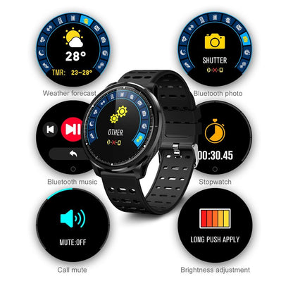 Wasserdichte Smartwatch P71 Herzfrequenz Blutdruckmonitor Sport Smartwatch Aktivität Schlaftracker Fitnessband