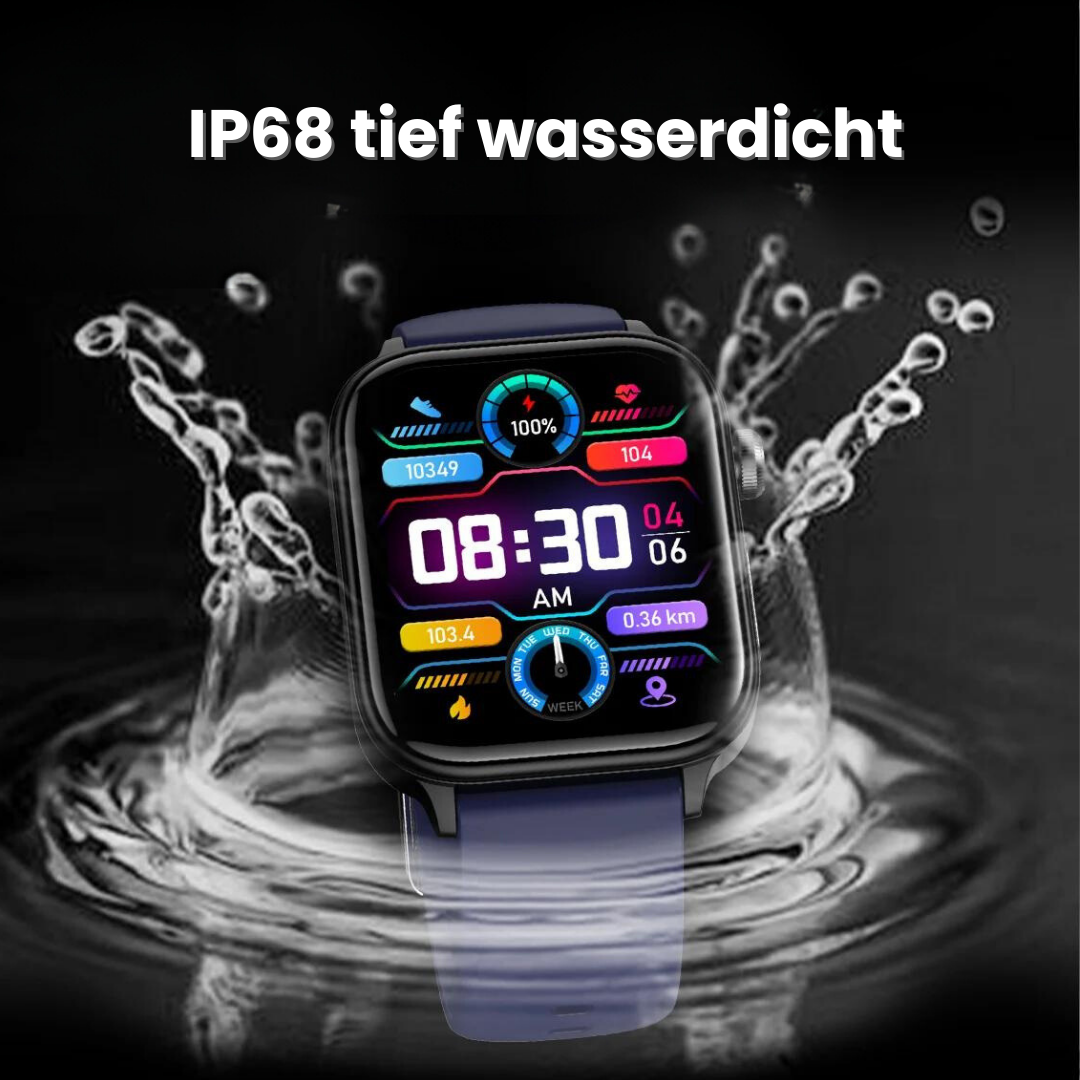 Smartwatch mit Benachrichtigungs- &amp; Trackingfunktionen
