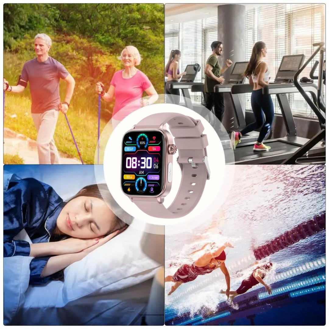 Smartwatch mit Benachrichtigungs- &amp; Trackingfunktionen