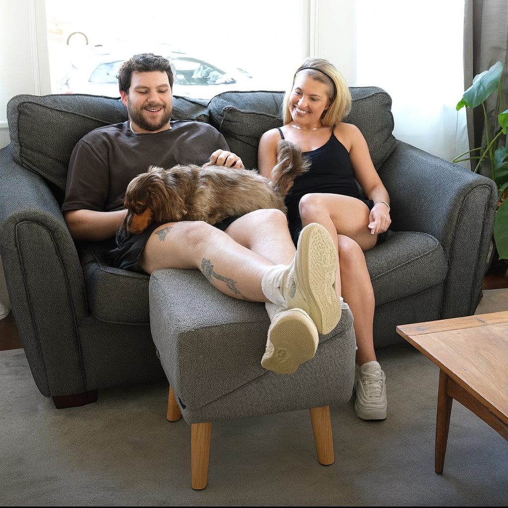 Hundetreppe für Bett &amp; Sofa | Hunderampe &amp; Hocker in einem | SofaFreund