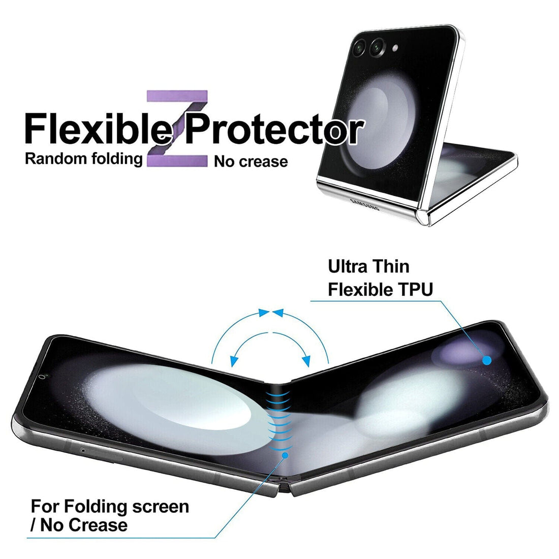 Samsung Z Flip 5 Hydrogel Displayschutz | Weiche TPU-Schutzfolie