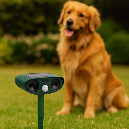 Solar Tiervertreiber - Ultraschall &amp; LED - Wetterfest