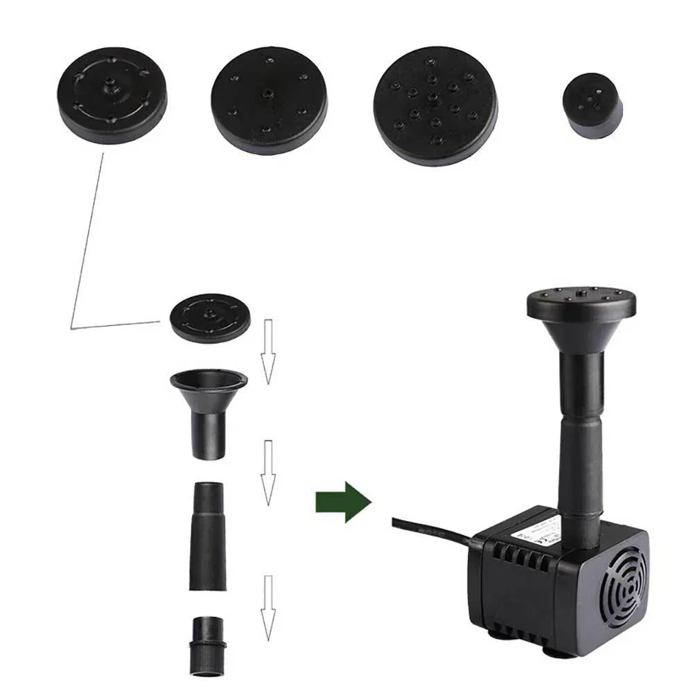 Solarbetriebener Wasserbrunnen für Garten &amp; Vogelbad