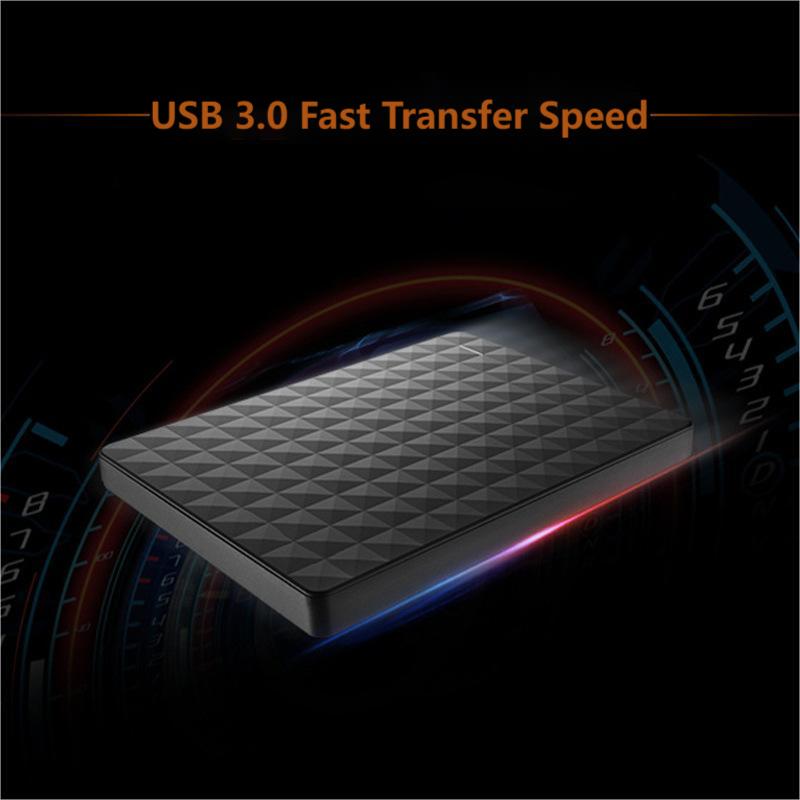 Zelara Tragbare Festplatte - 10TB große Kapazität - superschnelles USB 3.0 - leichtgewichtig