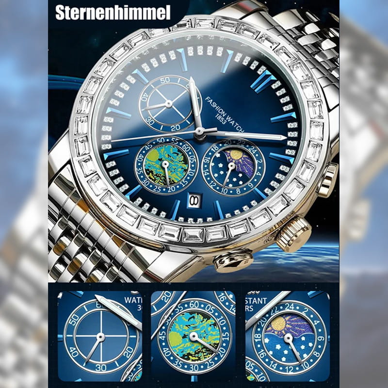 🔥🔥Herren Luxus Stahl Quarz Uhr