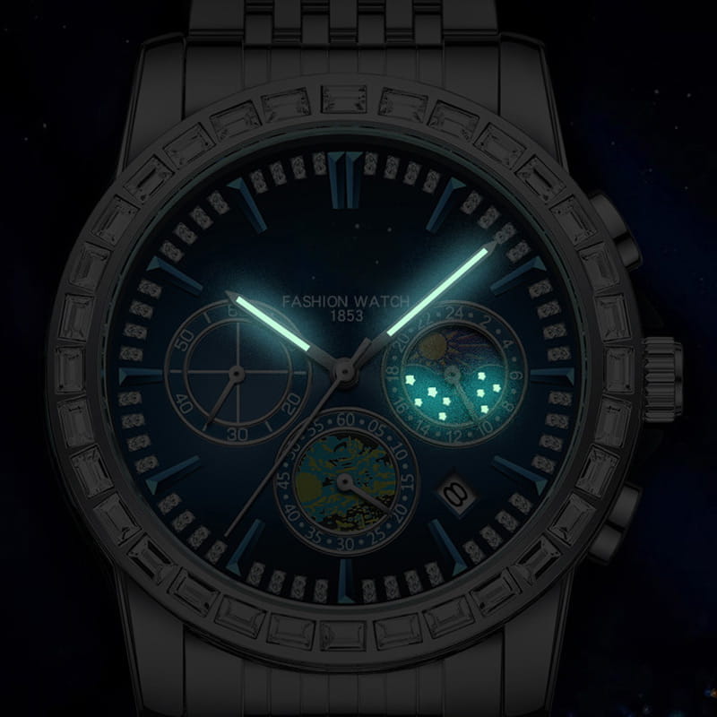 🔥🔥Herren Luxus Stahl Quarz Uhr