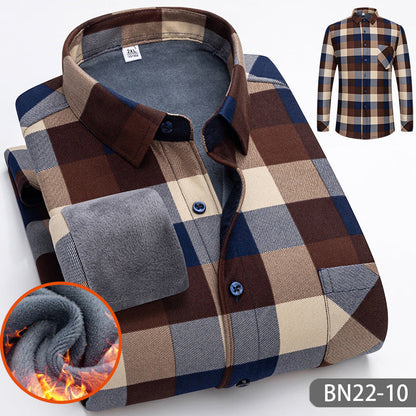 Herrenhemd dick und warm für Herbst und Winter lässiges Design