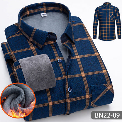Herrenhemd dick und warm für Herbst und Winter lässiges Design