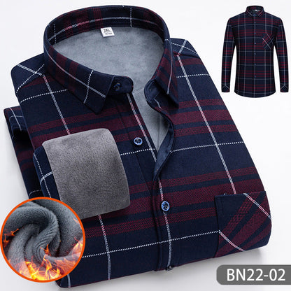 Herrenhemd dick und warm für Herbst und Winter lässiges Design
