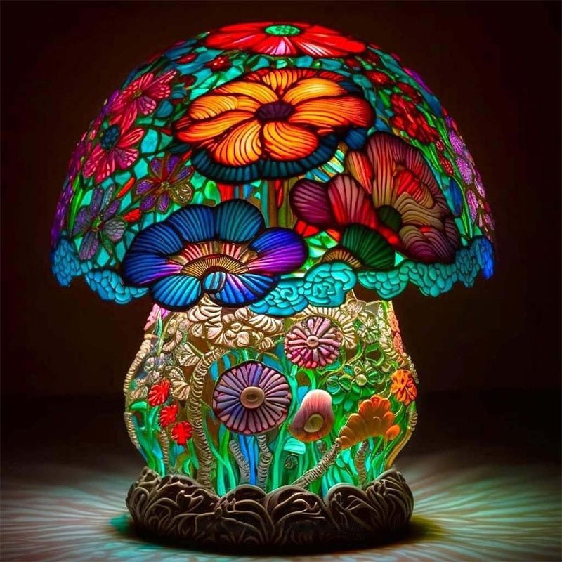 Buntglas Tischlampe