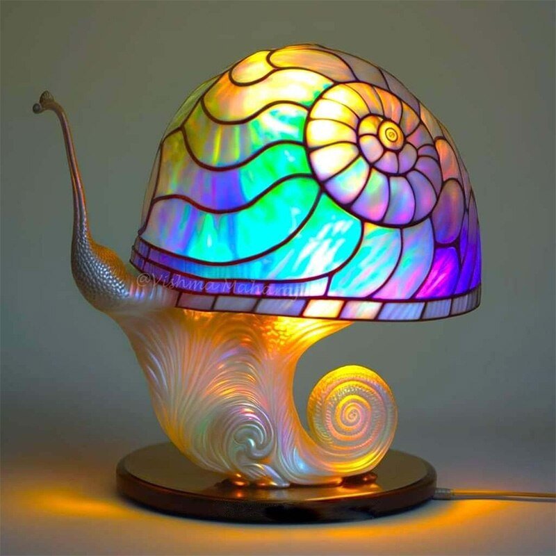 Buntglas Tischlampe