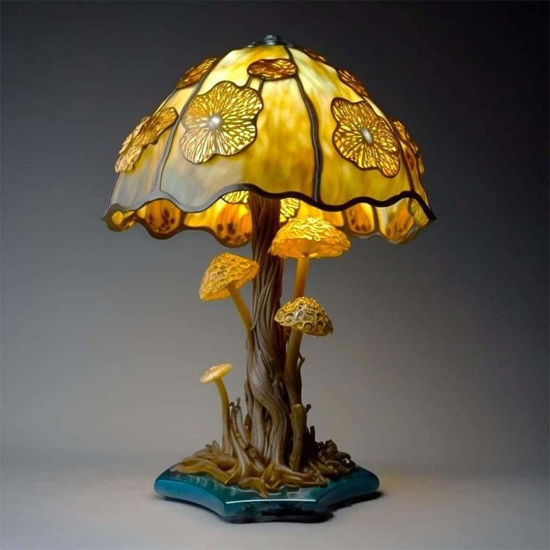 Buntglas Tischlampe