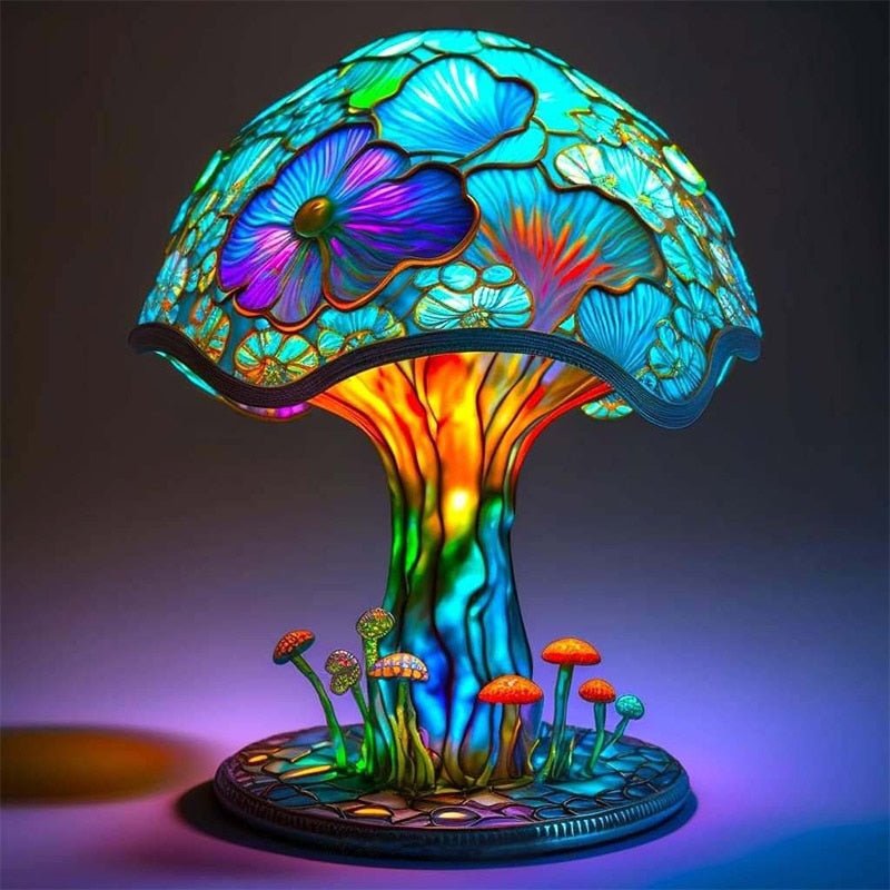 Buntglas Tischlampe