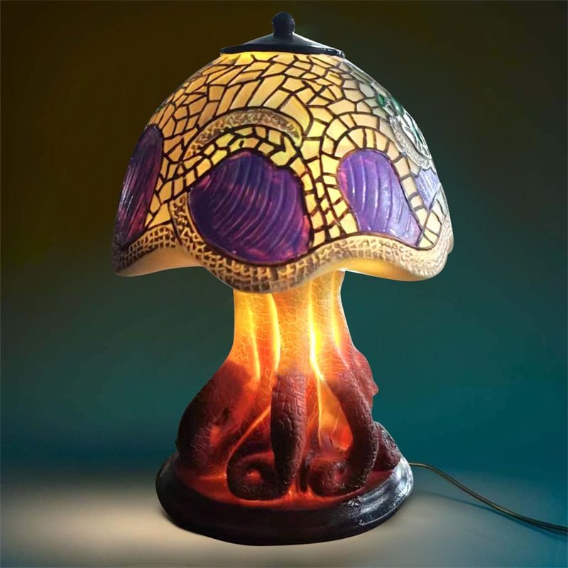 Buntglas Tischlampe