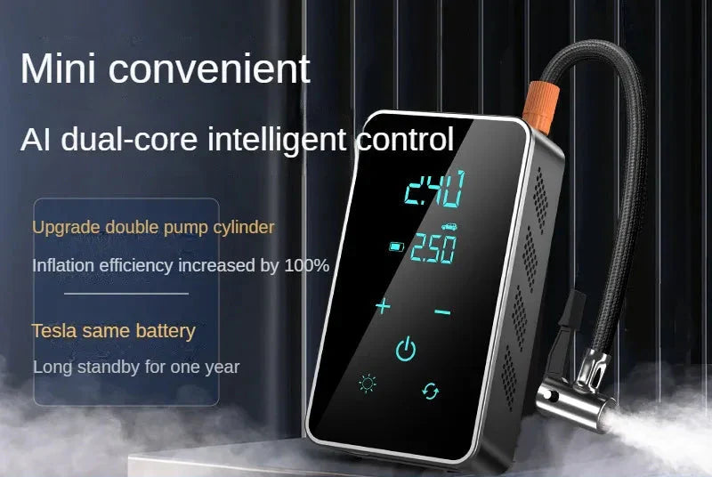 Tragbare Luftpumpe mit Touchscreen | 150psi | Auto &amp; Fahrrad
