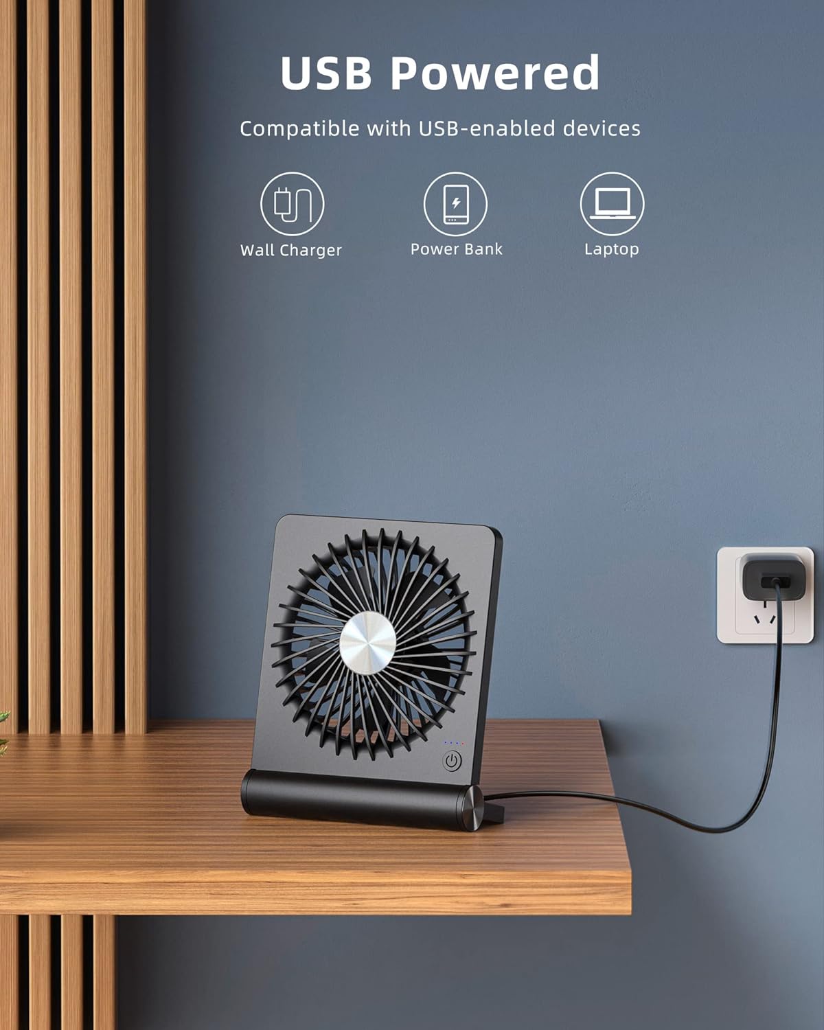 Starker Wind Tischventilator - Ultraleise &amp; Kompakt