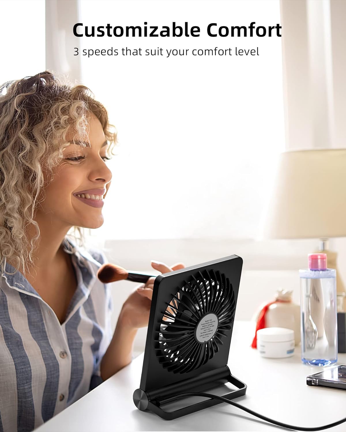 Starker Wind Tischventilator - Ultraleise &amp; Kompakt