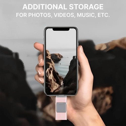 USB-Flash-Laufwerk für iPhone &amp; Android - 128 GB Hochgeschwindigkeits-Speicher für Fotos, Videos und Dateiübertragung