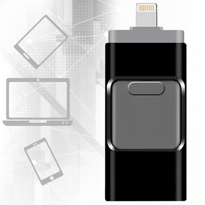 USB-Flash-Laufwerk für iPhone &amp; Android - 128 GB Hochgeschwindigkeits-Speicher für Fotos, Videos und Dateiübertragung