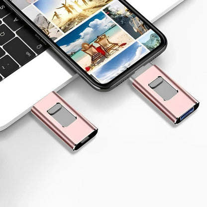 USB-Flash-Laufwerk für iPhone &amp; Android - 128 GB Hochgeschwindigkeits-Speicher für Fotos, Videos und Dateiübertragung