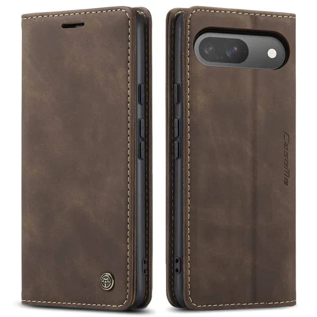 Slim Magnetic Leather Case Für Google Pixel