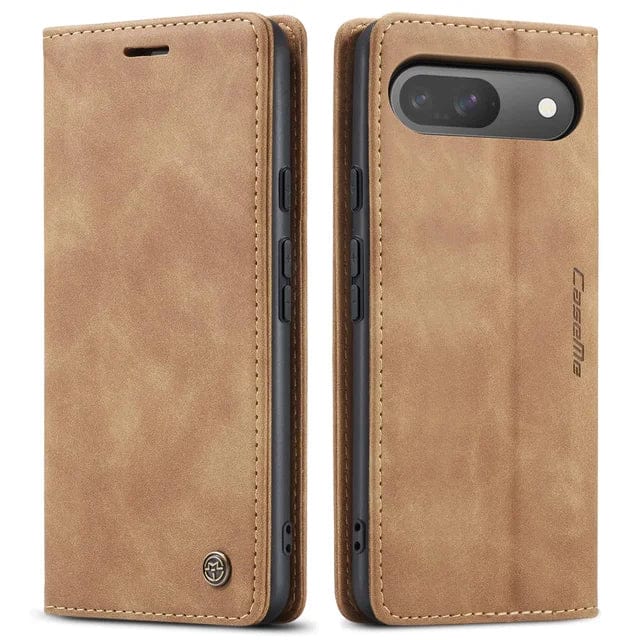 Slim Magnetic Leather Case Für Google Pixel