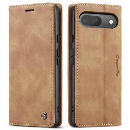 Slim Magnetic Leather Case Für Google Pixel