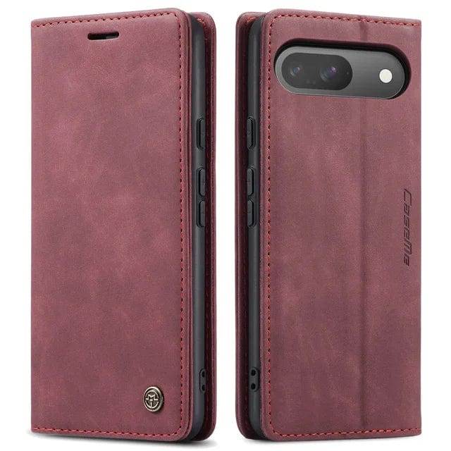 Slim Magnetic Leather Case Für Google Pixel