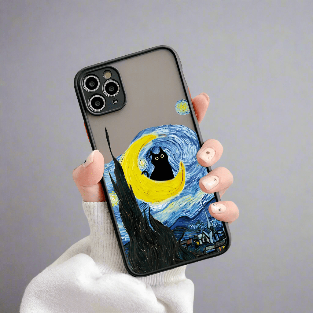 Van-Gogh Ölmalerei Katze Stoßsichere iPhone Hülle