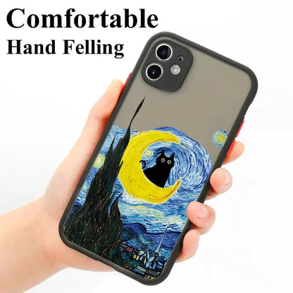 Van-Gogh Ölmalerei Katze Stoßsichere iPhone Hülle