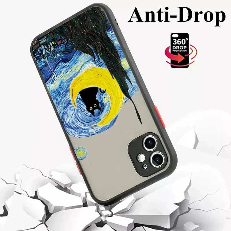 Van-Gogh Ölmalerei Katze Stoßsichere iPhone Hülle