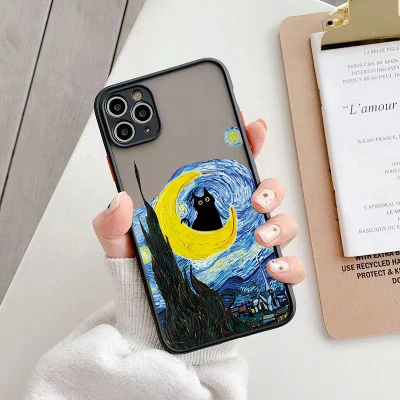 Van-Gogh Ölmalerei Katze Stoßsichere iPhone Hülle