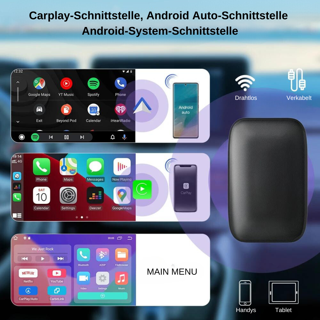 VibeRide | Kabelloses CarPlay &amp; Android Auto Streaming