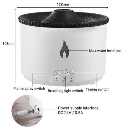 Volcano Aroma Diffuser mit 360ml Wassertank, Aromatherapie, Luftbefeuchter &amp; Stimmungslicht