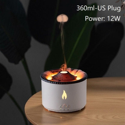 Volcano Aroma Diffuser mit 360ml Wassertank, Aromatherapie, Luftbefeuchter &amp; Stimmungslicht