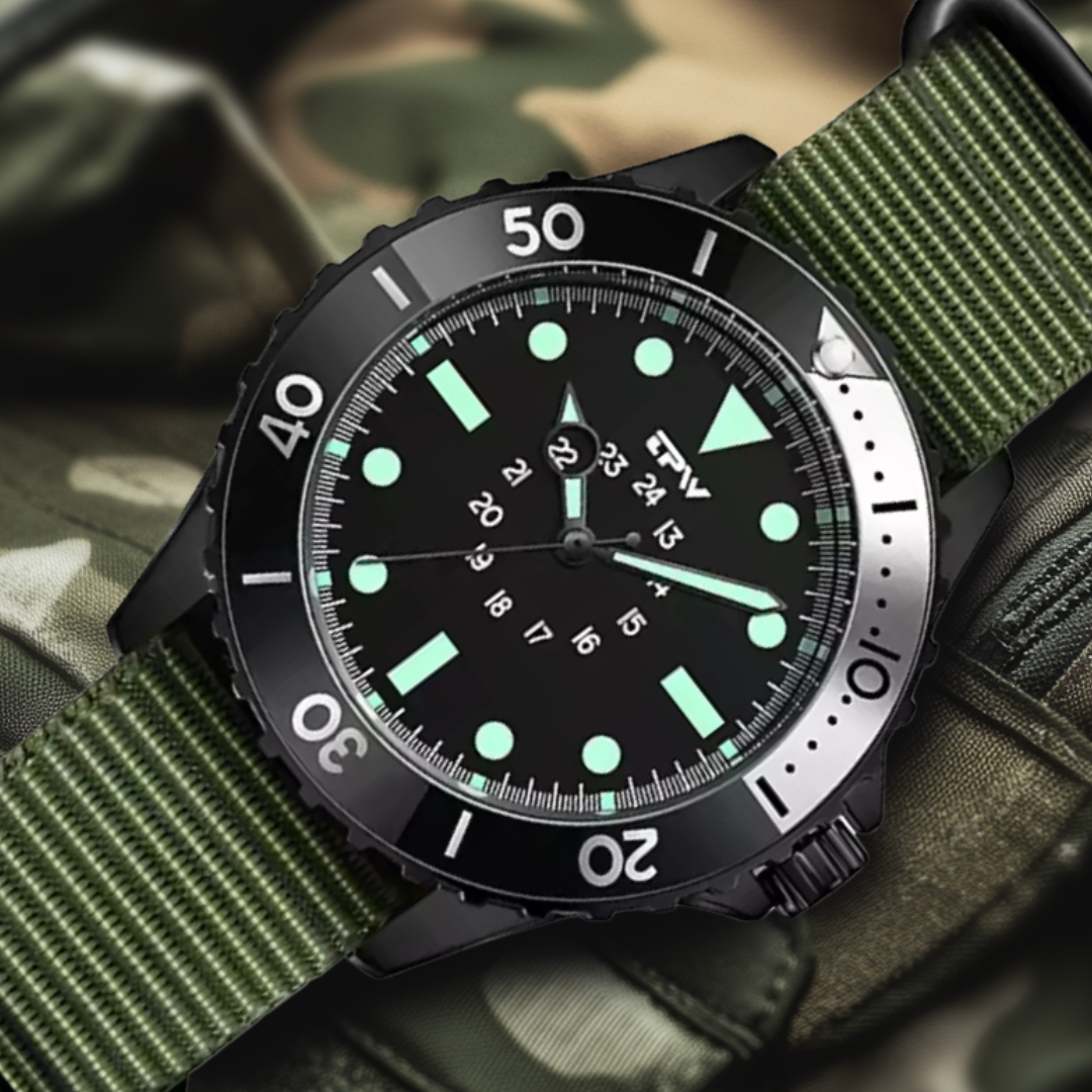 Wasserdichte Herren-Taucheruhr - Militärdesign &amp; Präzision