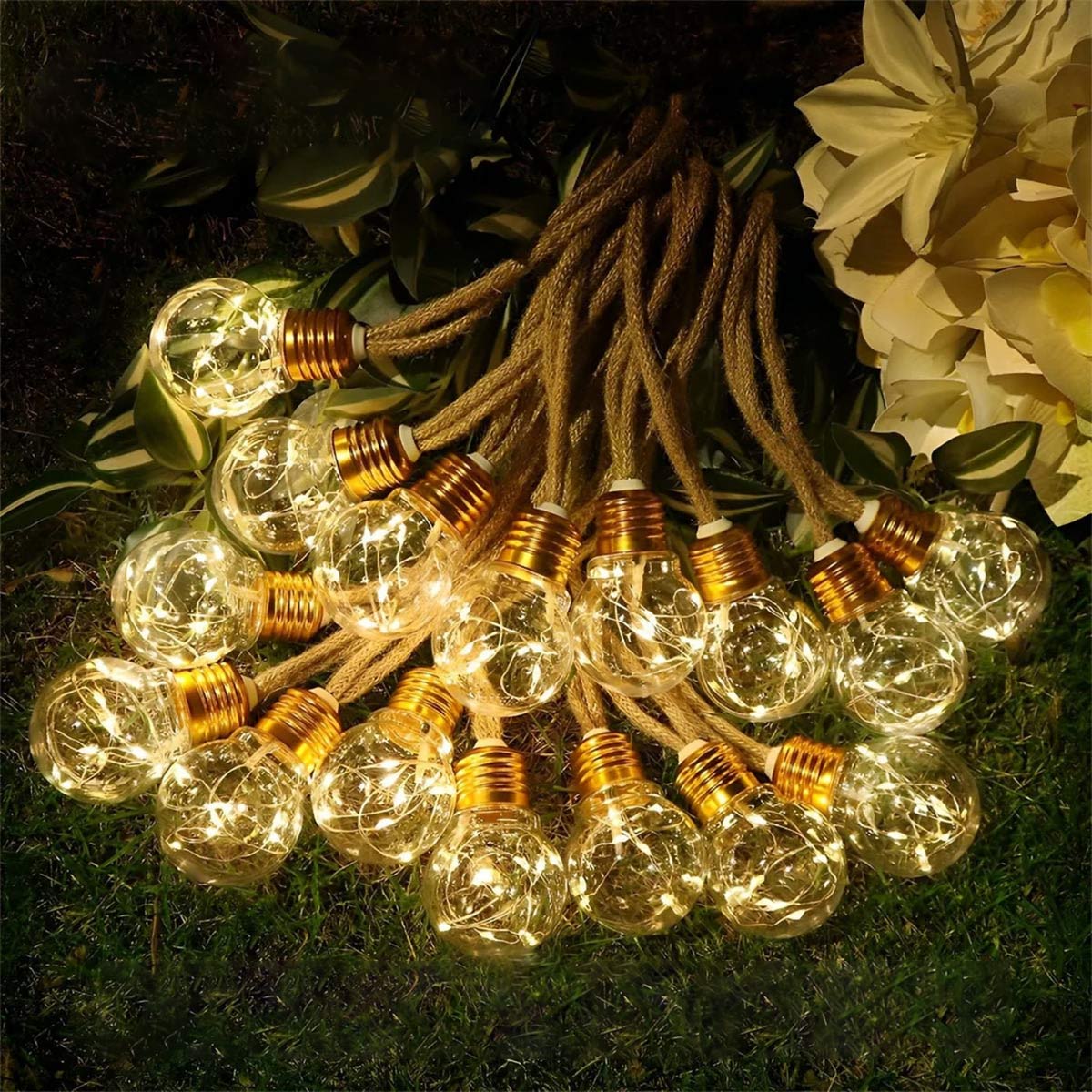 Solarbetriebene Weihnachts lichter für den Außenbereich mit 16 LED-Birnen