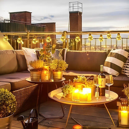 Solarbetriebene Weihnachts lichter für den Außenbereich mit 16 LED-Birnen