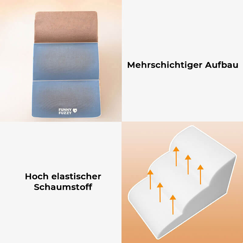 Hundetreppe mit weichem Schaumstoff - Rutschfest und Robust