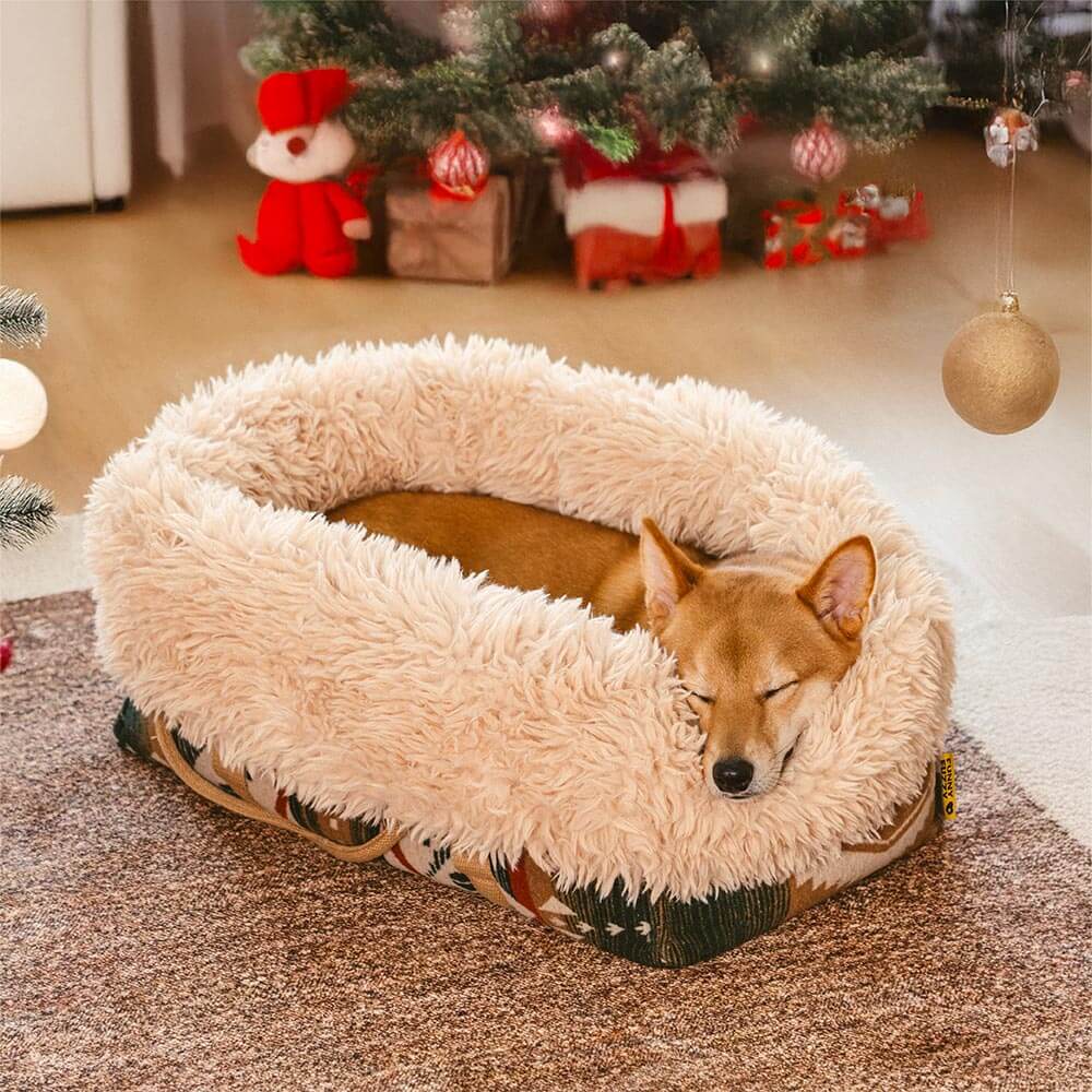 Wendbarer Haustierträger &amp; Schlafsack im Boho-Stil