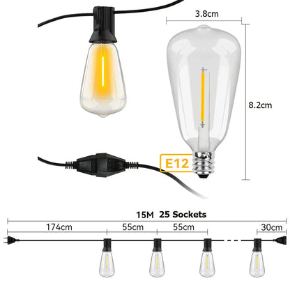 Robuste LED-Lichterkette - Wetterfest &amp; Energieeffizient
