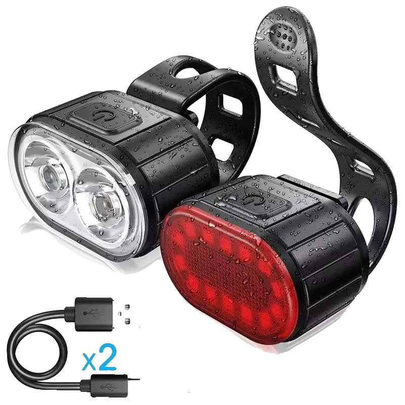 Wiederaufladbare Fahrradlichter | USB &amp; IPX4
