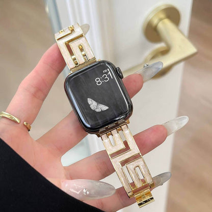 Damen Quadrat-Glieder Edelstahl Apple Watch Band