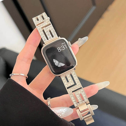 Damen Quadrat-Glieder Edelstahl Apple Watch Band