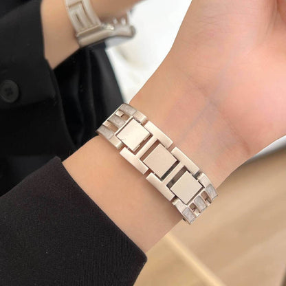 Damen Quadrat-Glieder Edelstahl Apple Watch Band